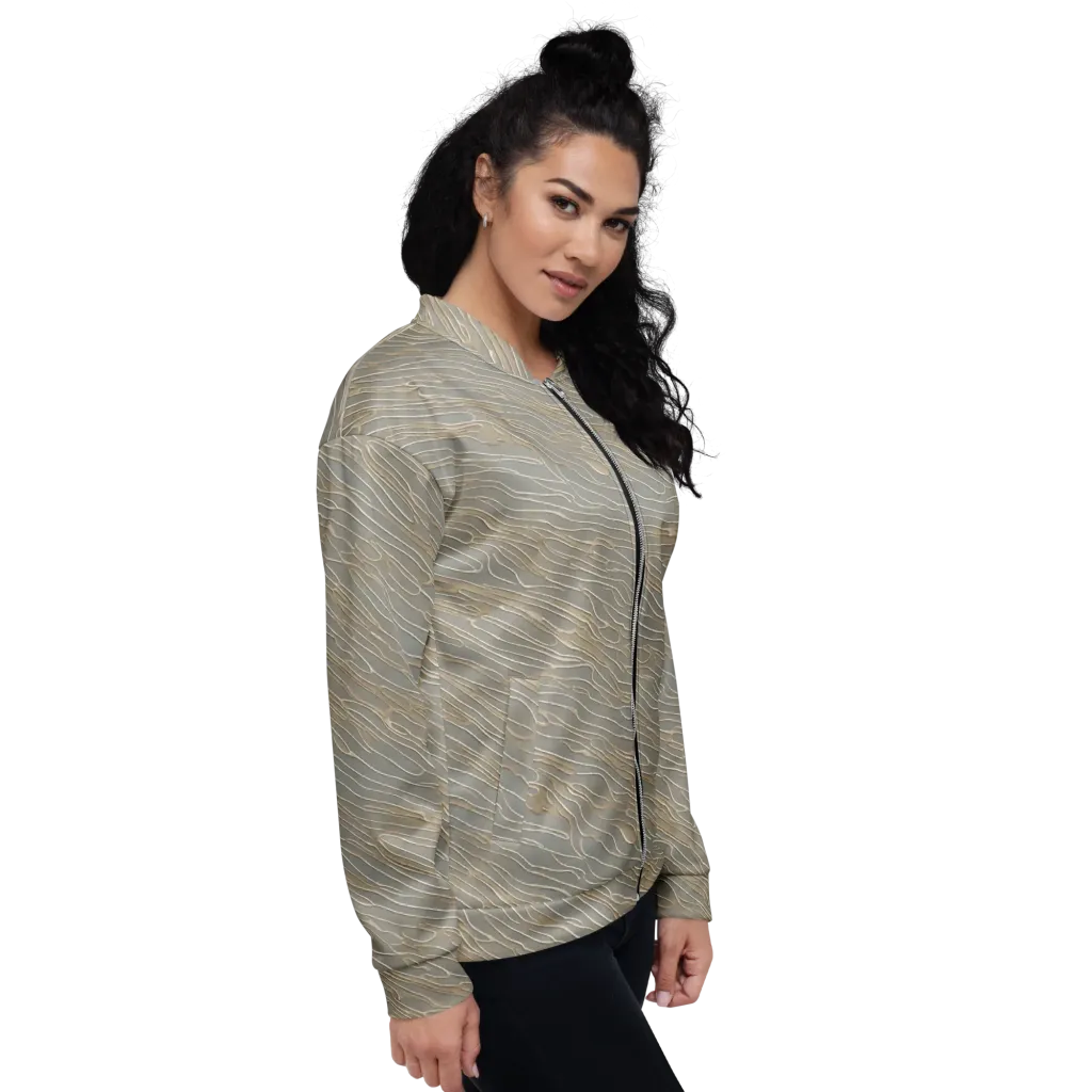 Champagne Current on Bomber Jacket — Right