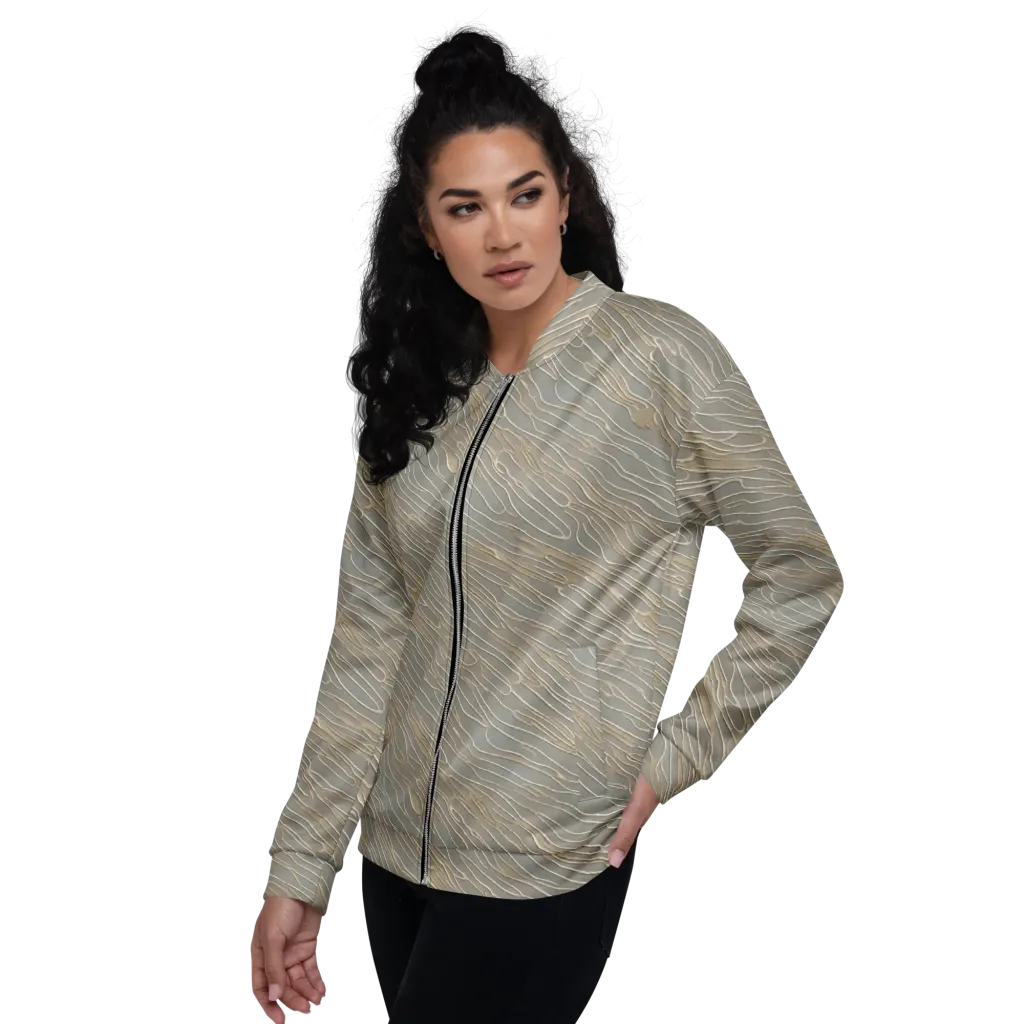 Champagne Current on Bomber Jacket — Left