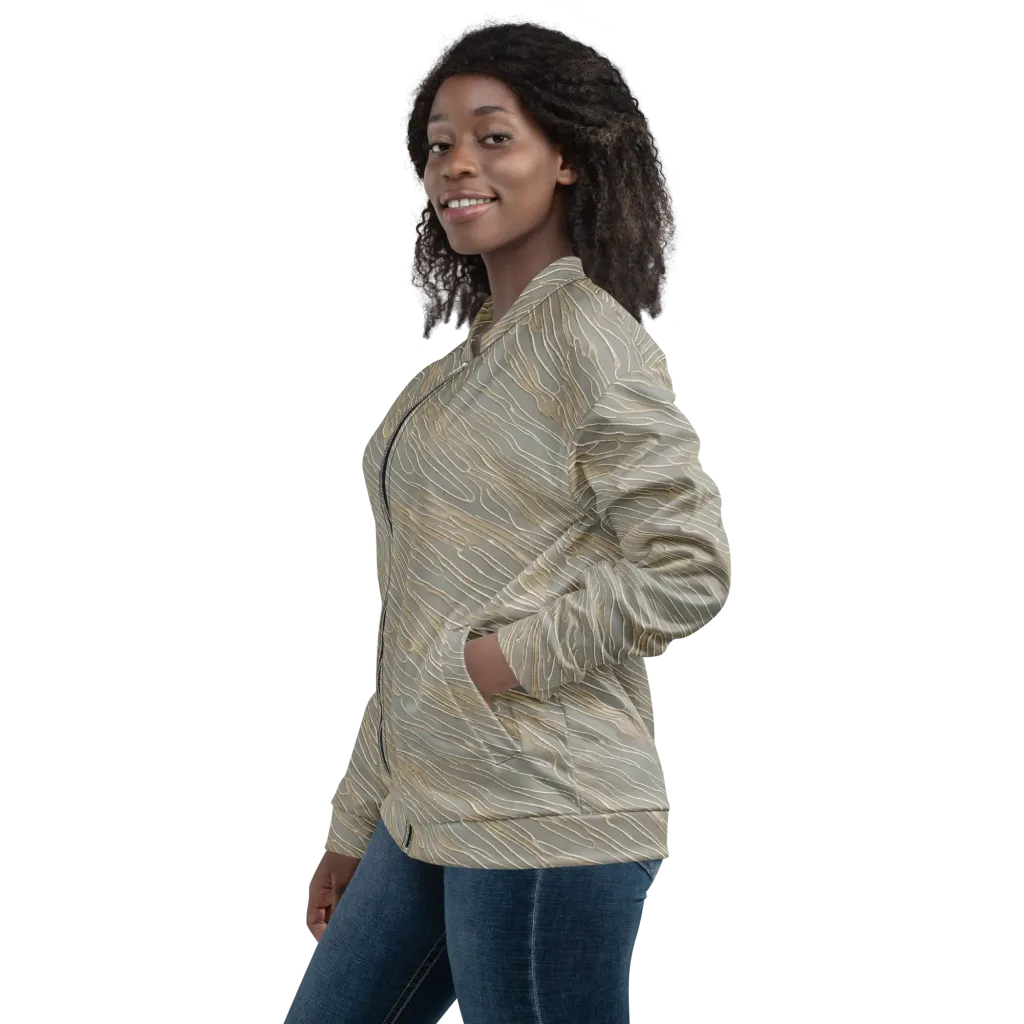 Champagne Current on Bomber Jacket — Left