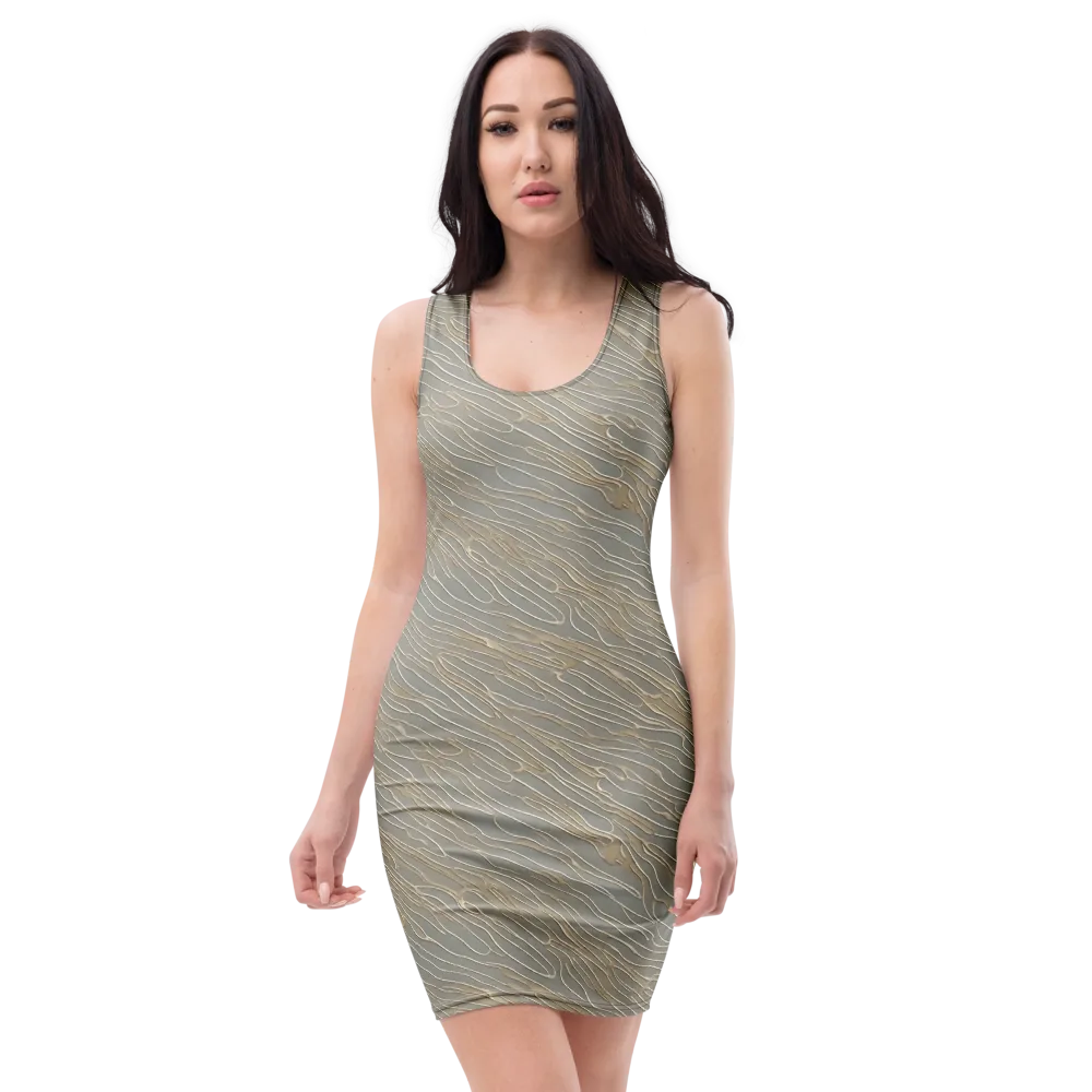 Champagne Current on Bodycon Dress — Front