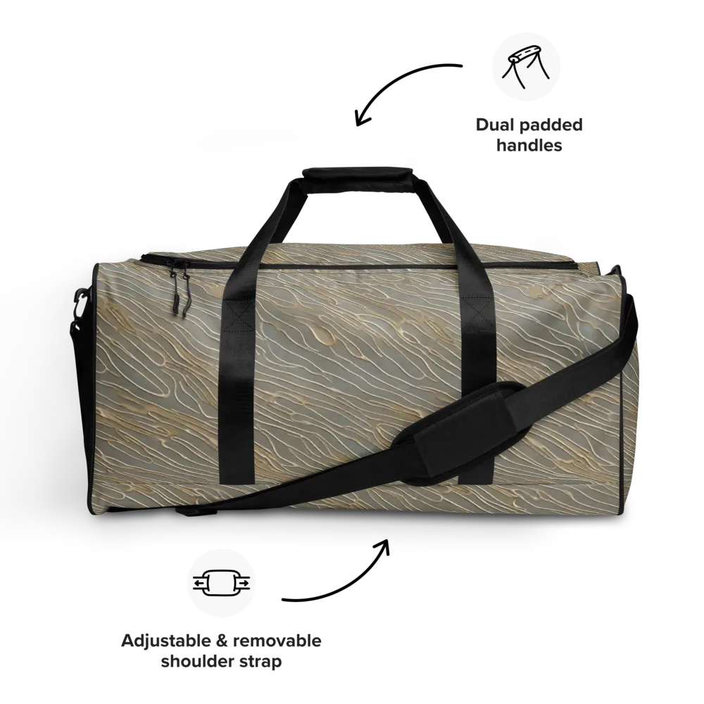 Champagne Current on Duffle Bag — Front
