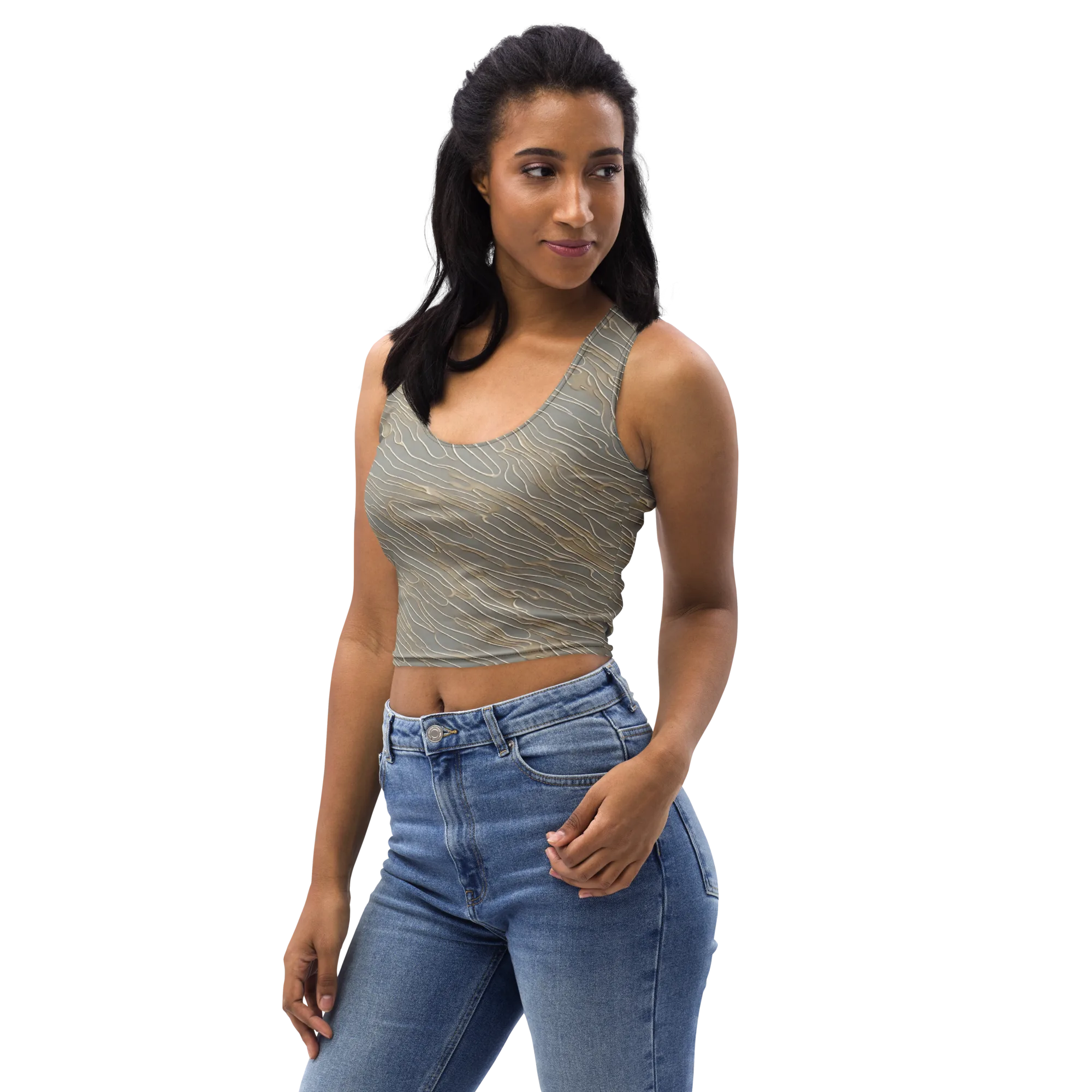 Champagne Current on Crop Top — Left Front