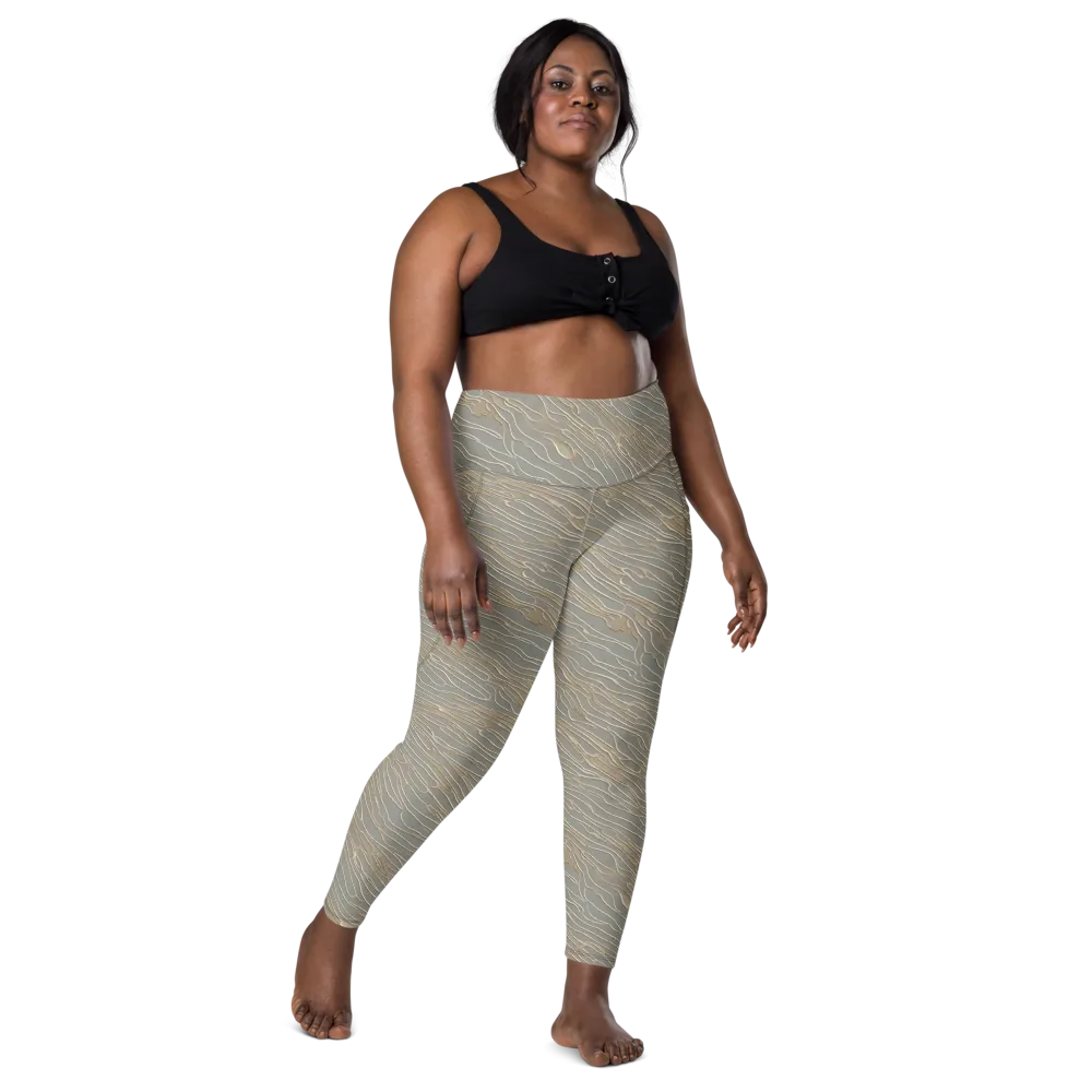 Champagne Current on Leggings with Pockets — Front