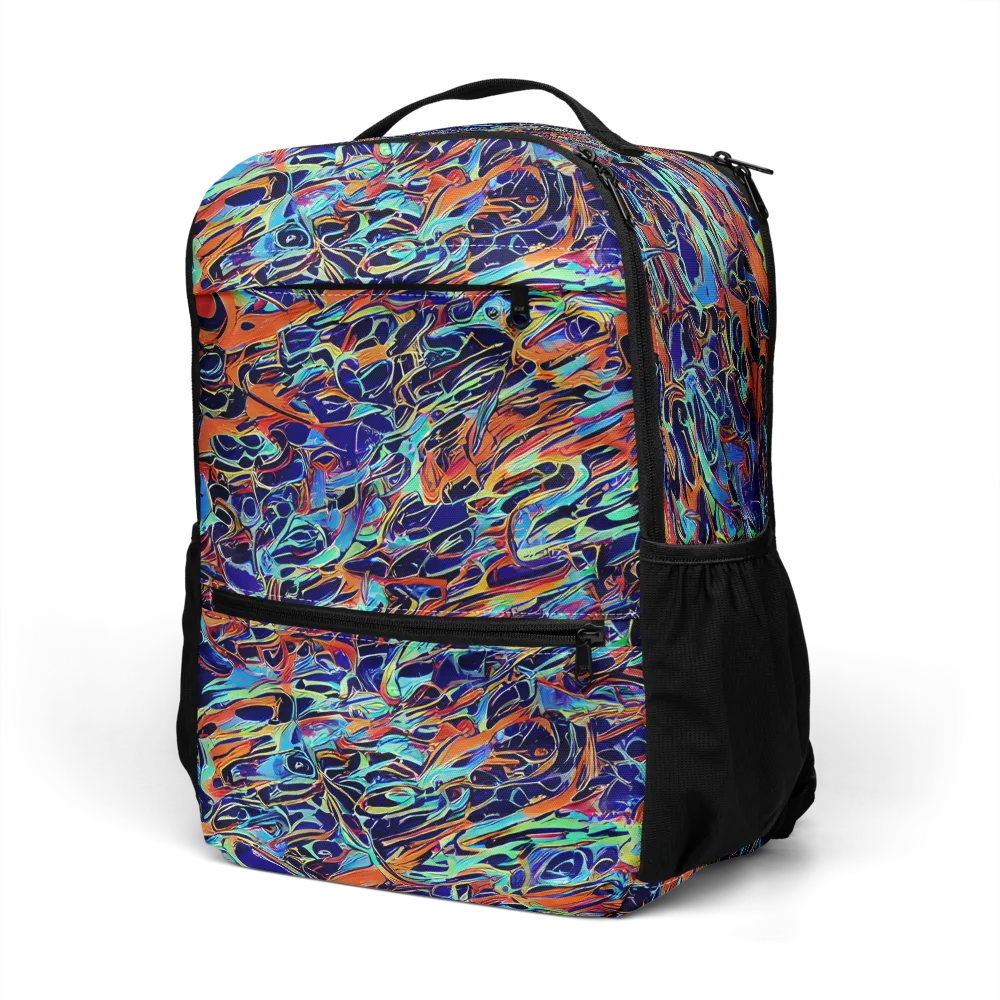 Tangerine Koi on Utility Backpack — Left Front