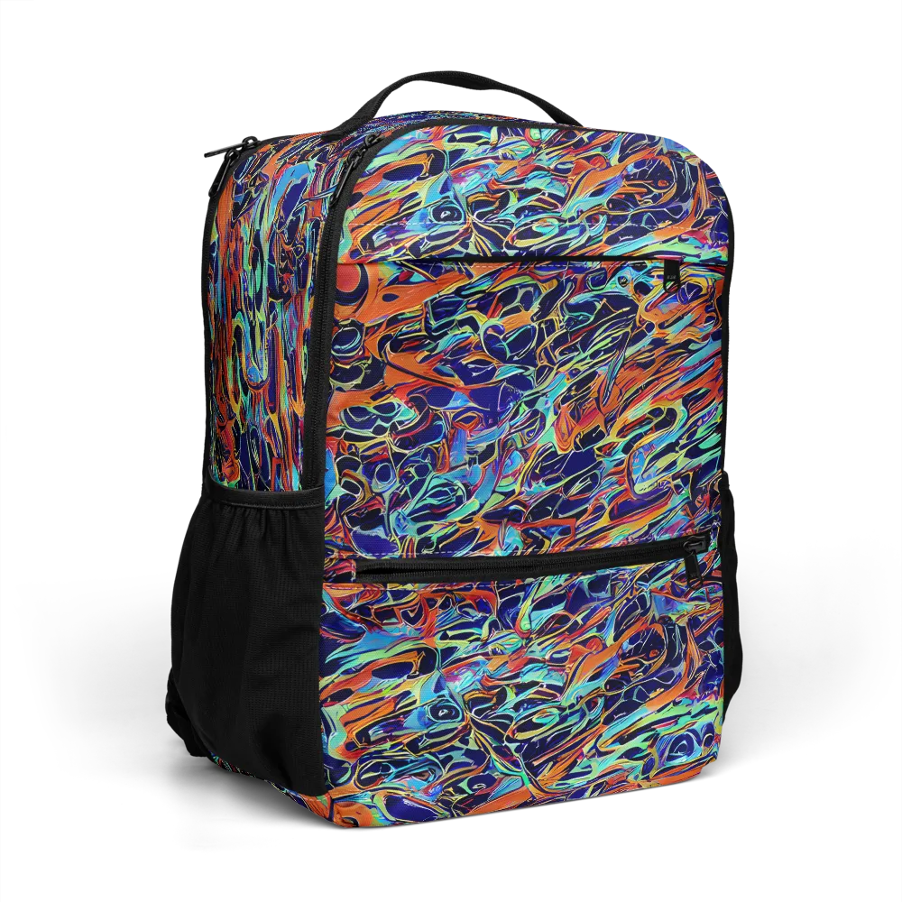 Tangerine Koi on Utility Backpack — Right Front