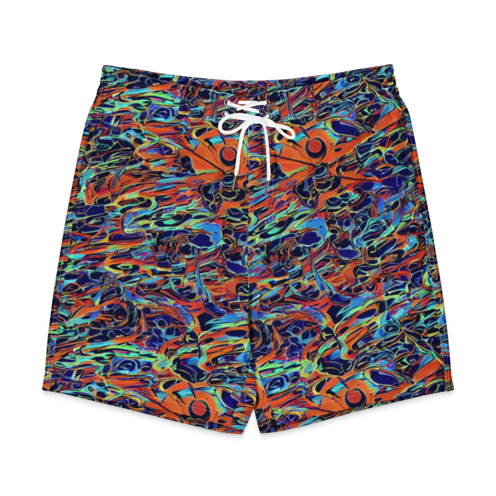 Tangerine Koi on Men's Board Shorts — Front