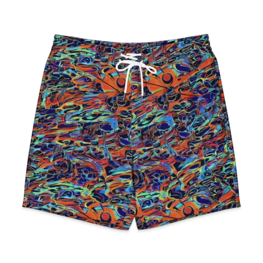 Tangerine Koi on a Men's Board Shorts