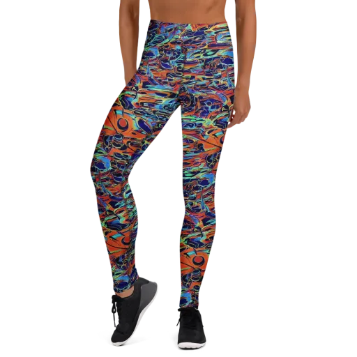 Tangerine Koi on a Yoga Leggings