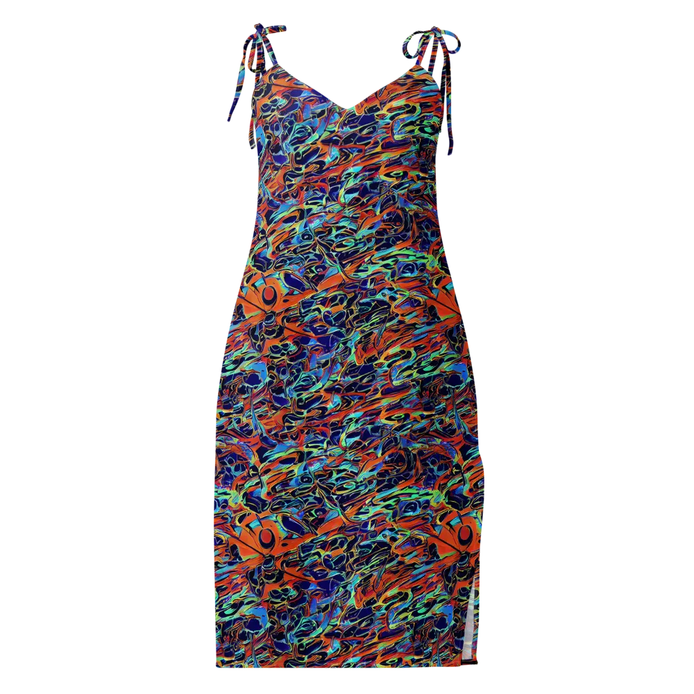 Tangerine Koi on Slip Dress — Front