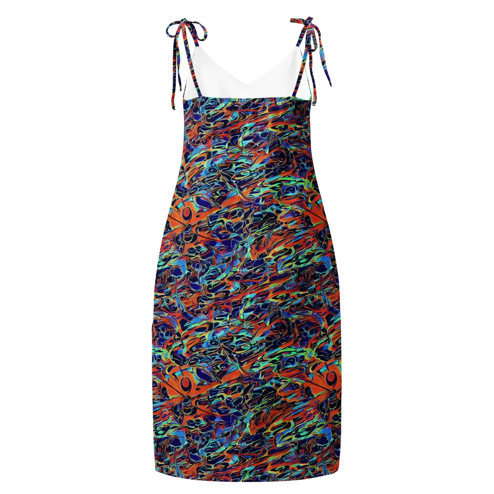 Tangerine Koi on Slip Dress — Back