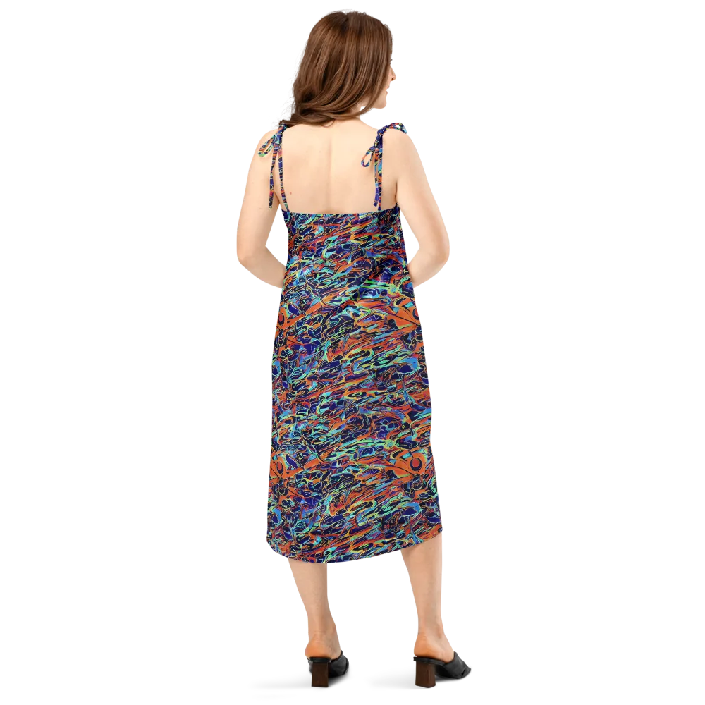 Tangerine Koi on Slip Dress — Back
