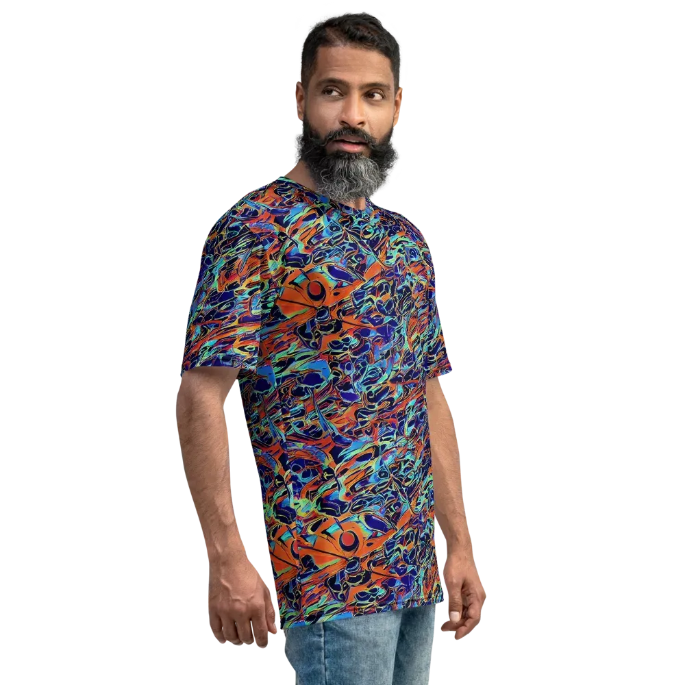 Tangerine Koi on Men's Crew Neck T-Shirt — Right