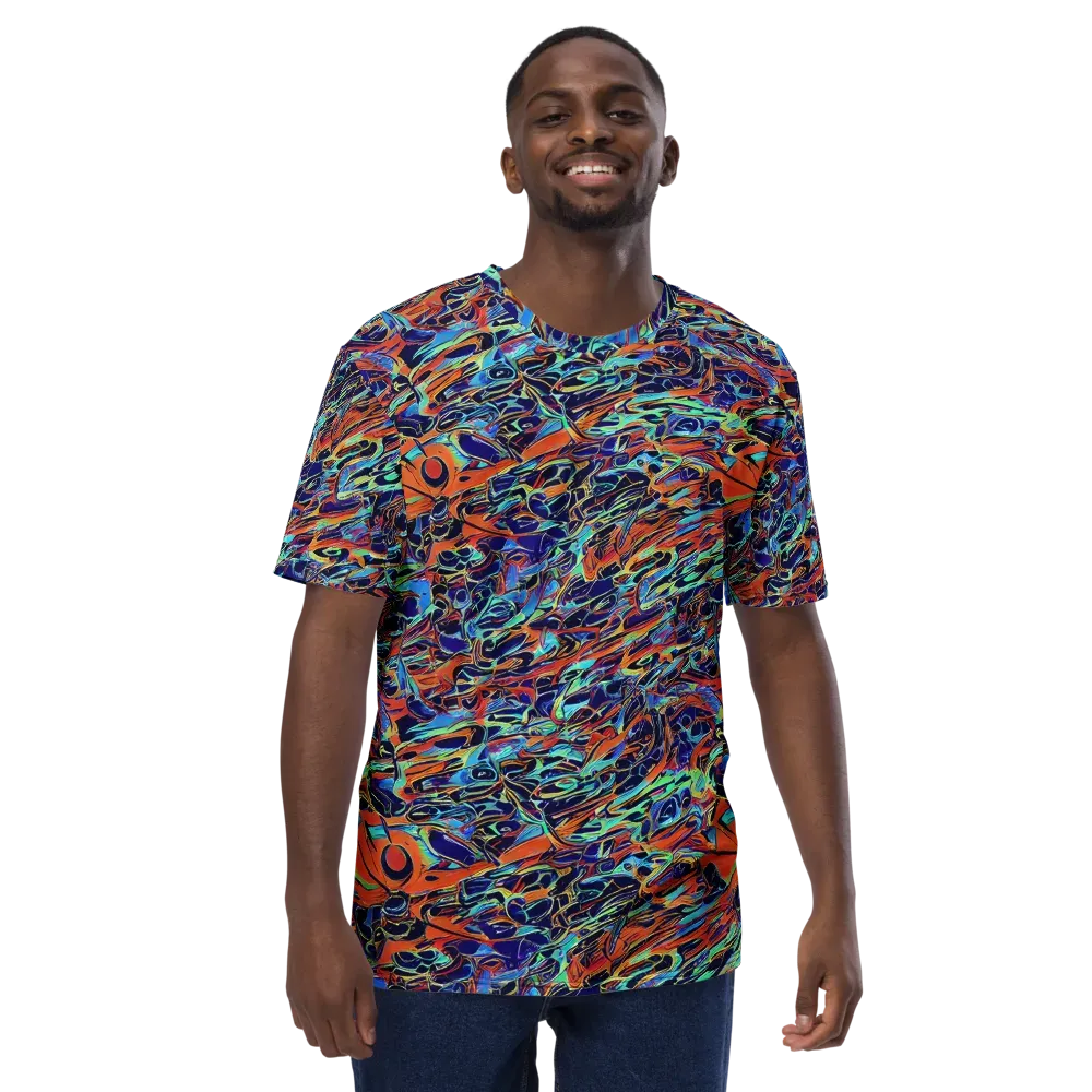 Tangerine Koi on Men's Crew Neck T-Shirt — Front