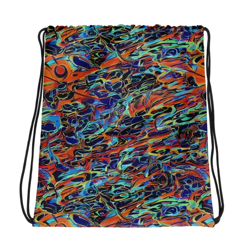 Tangerine Koi on a Drawstring Bag