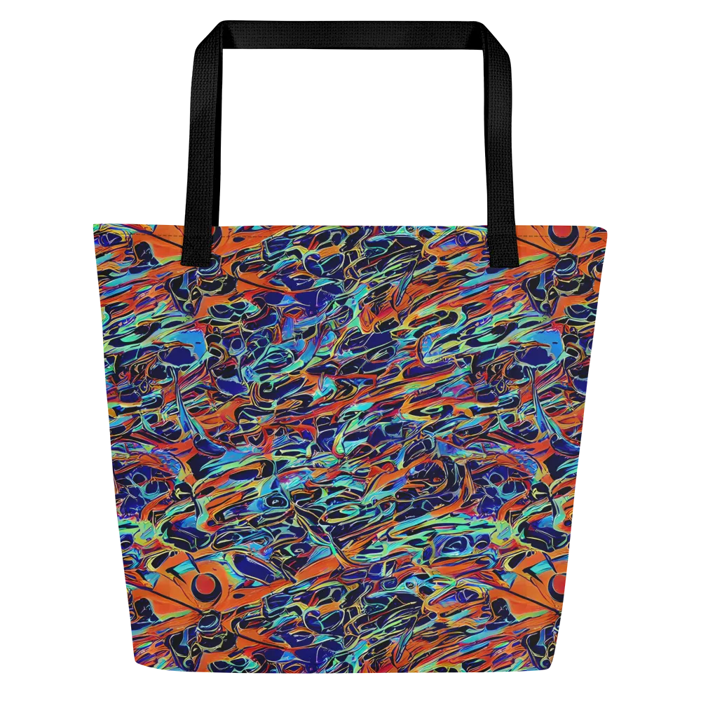 Tangerine Koi on Large Tote Bag W/ Pocket — Front