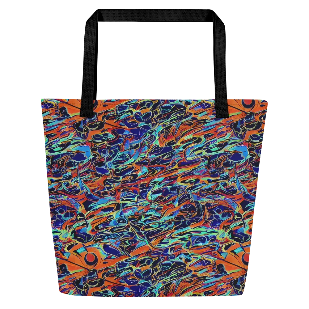 Tangerine Koi on Large Tote Bag W/ Pocket — Front
