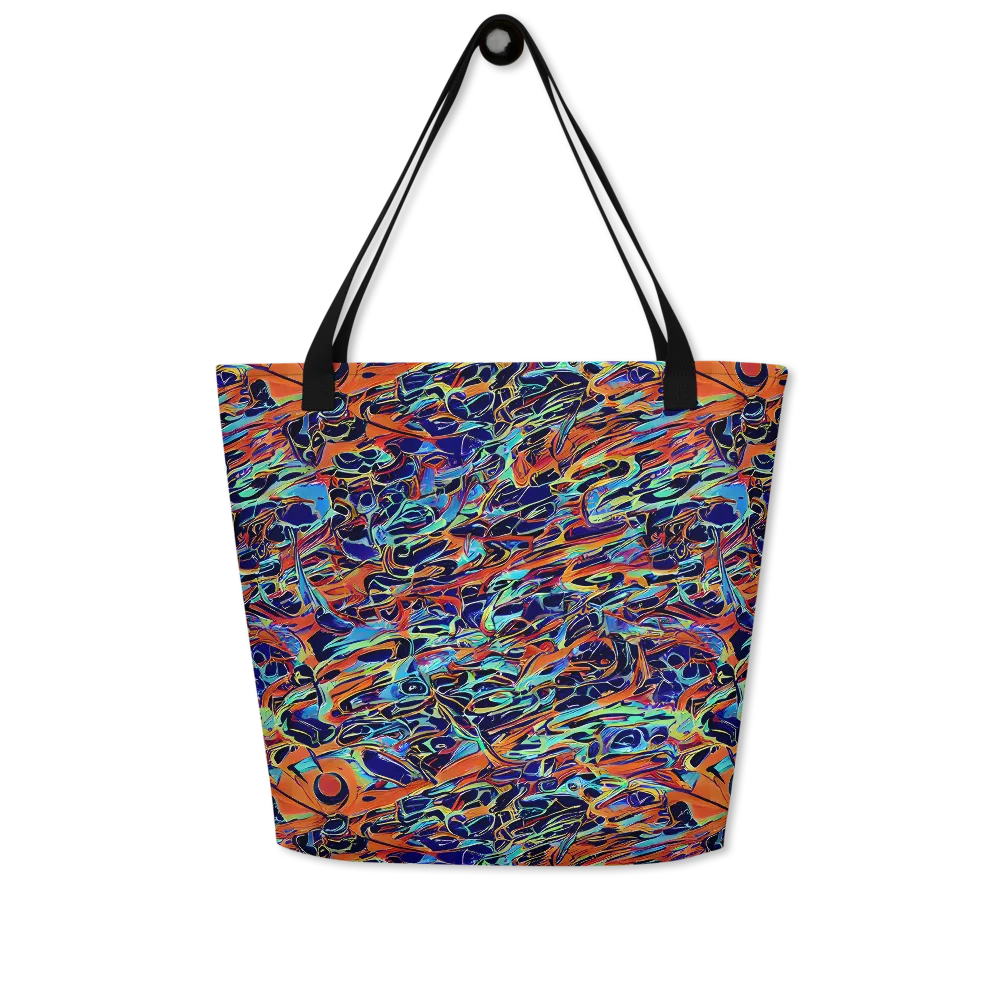 Tangerine Koi on Large Tote Bag W/ Pocket — Front