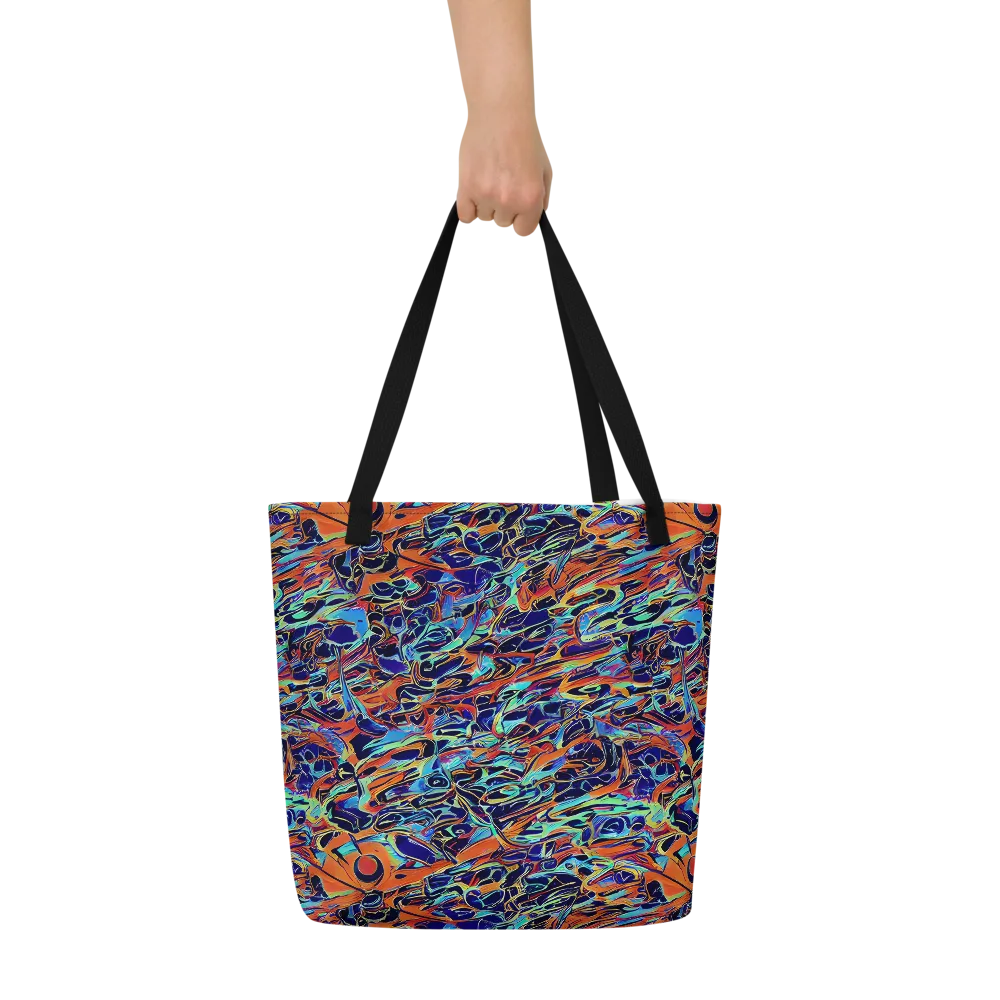 Tangerine Koi on Large Tote Bag W/ Pocket — Front