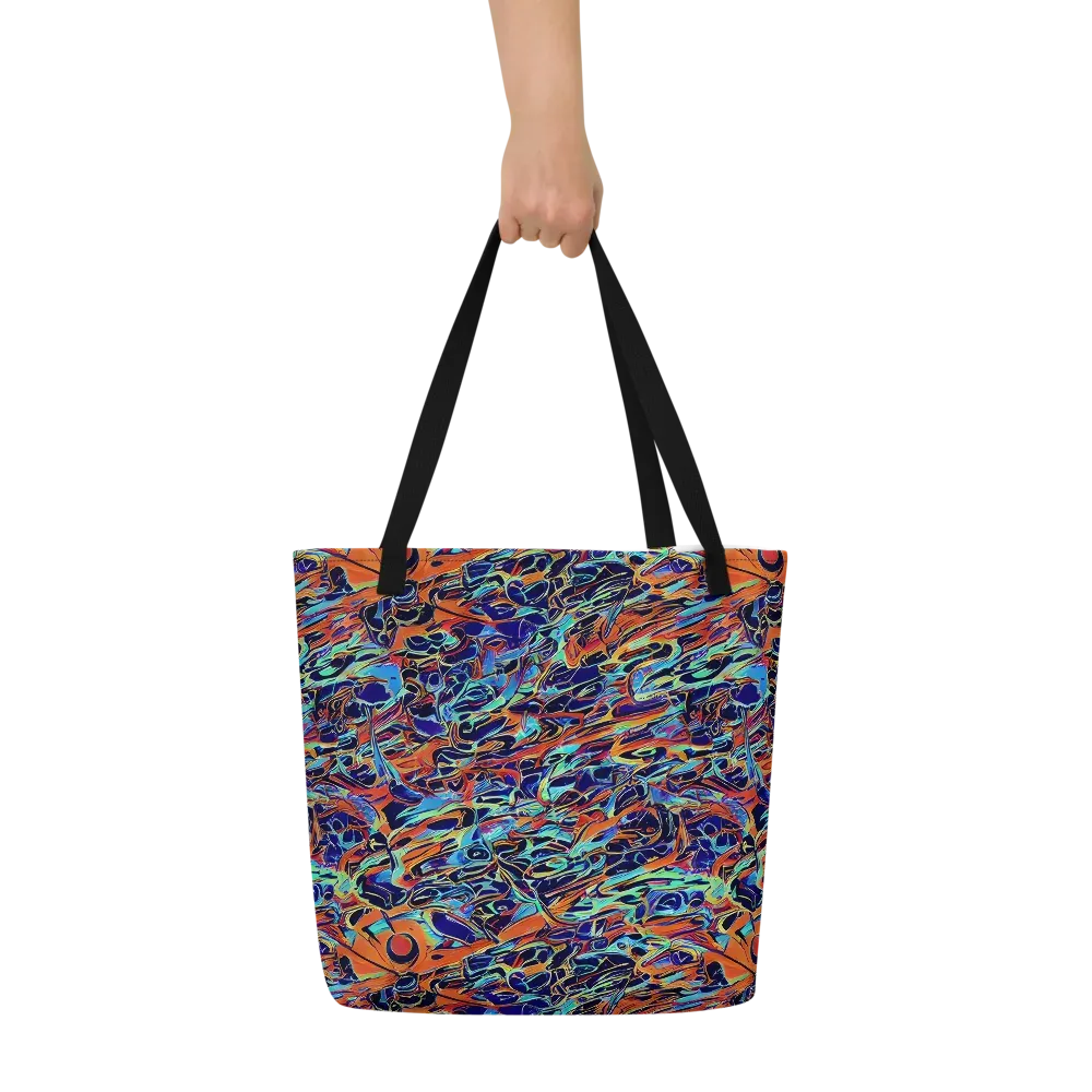 Tangerine Koi on Large Tote Bag W/ Pocket — Front