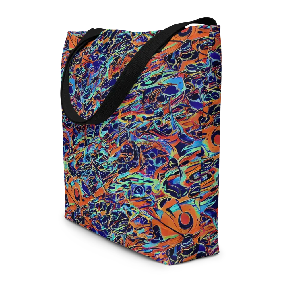 Tangerine Koi on Large Tote Bag W/ Pocket — Front