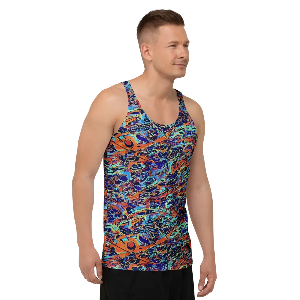 Tangerine Koi on Men's Tank Top — Right Front