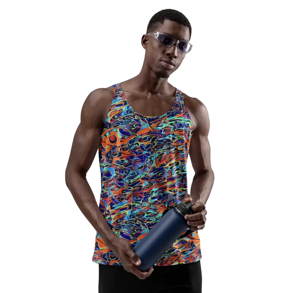 Tangerine Koi on Men's Tank Top — Front