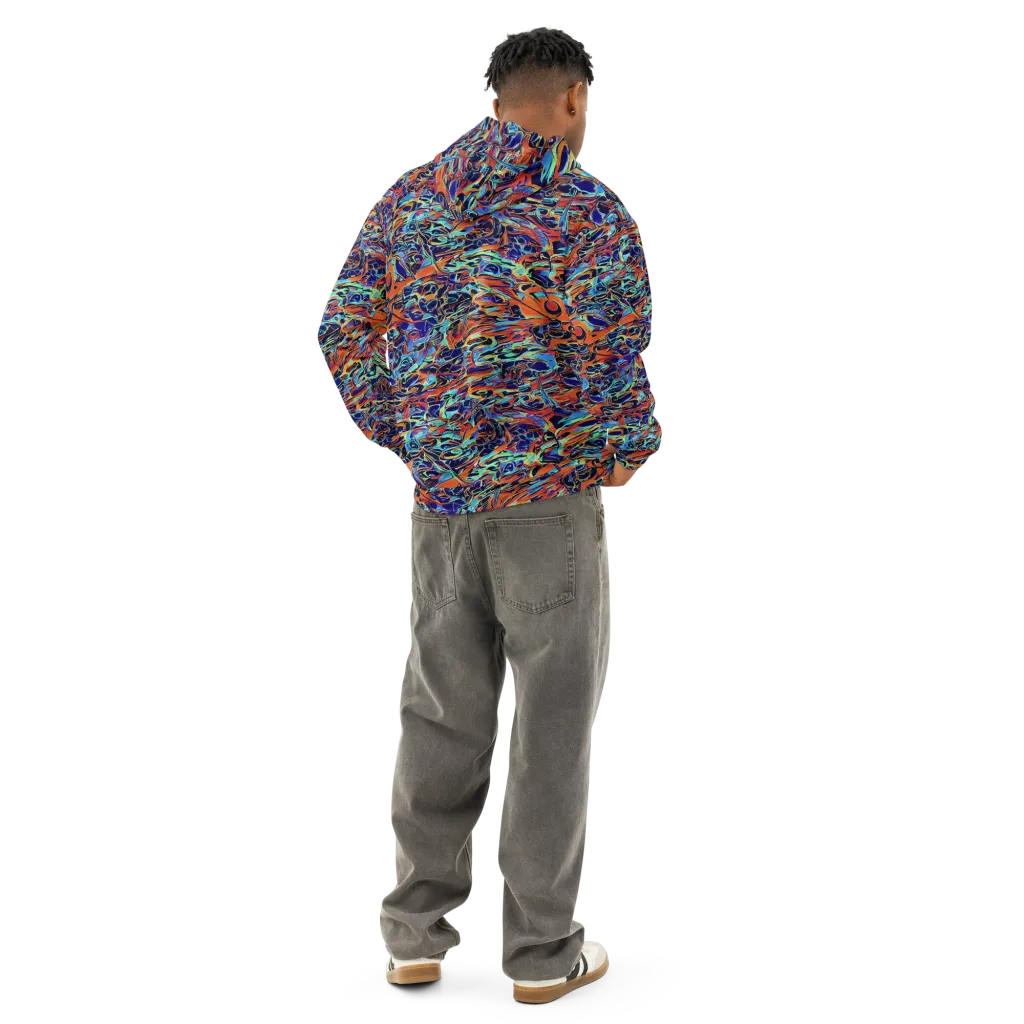 Tangerine Koi on Cotton Hoodie — Back