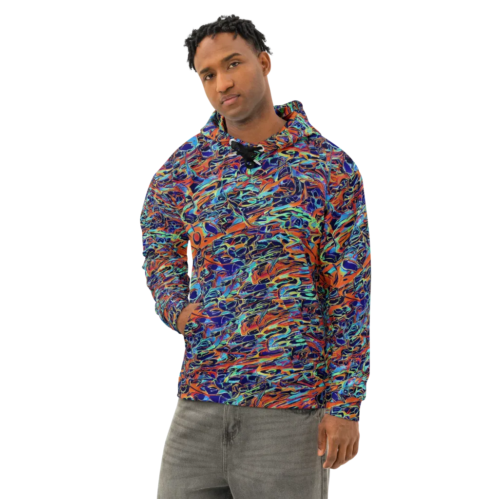 Tangerine Koi on Cotton Hoodie — Left Front