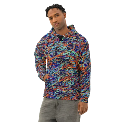 Tangerine Koi on a Cotton Hoodie