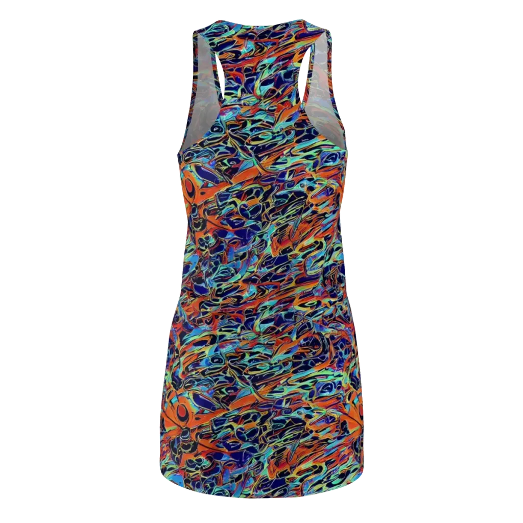 Tangerine Koi on Racerback Dress — Back
