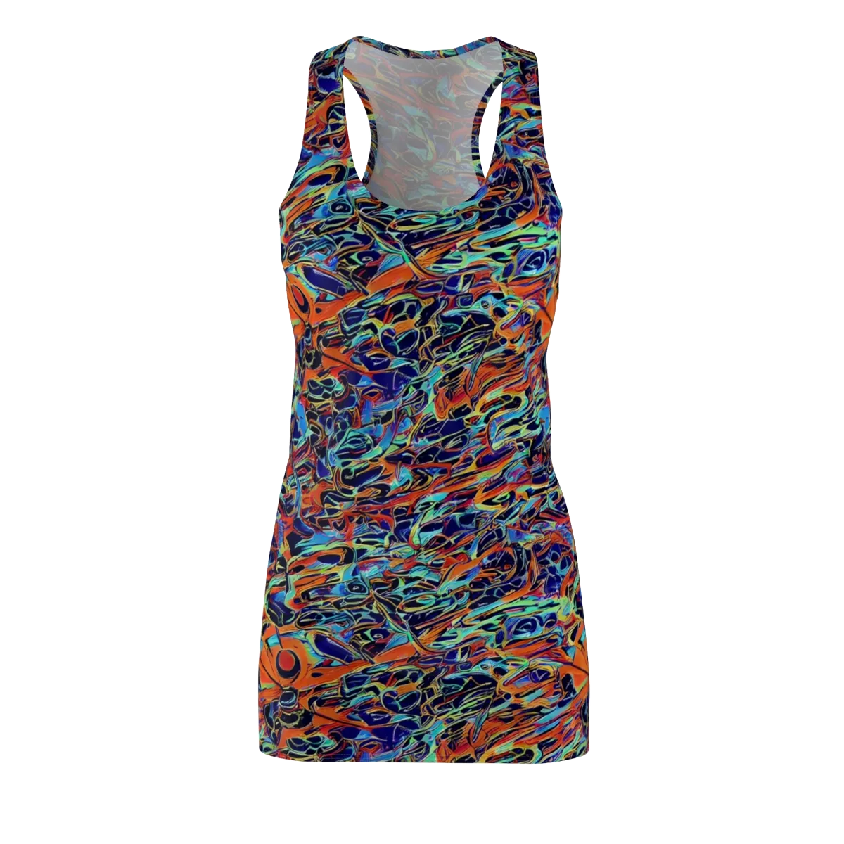 Tangerine Koi on Racerback Dress — Front