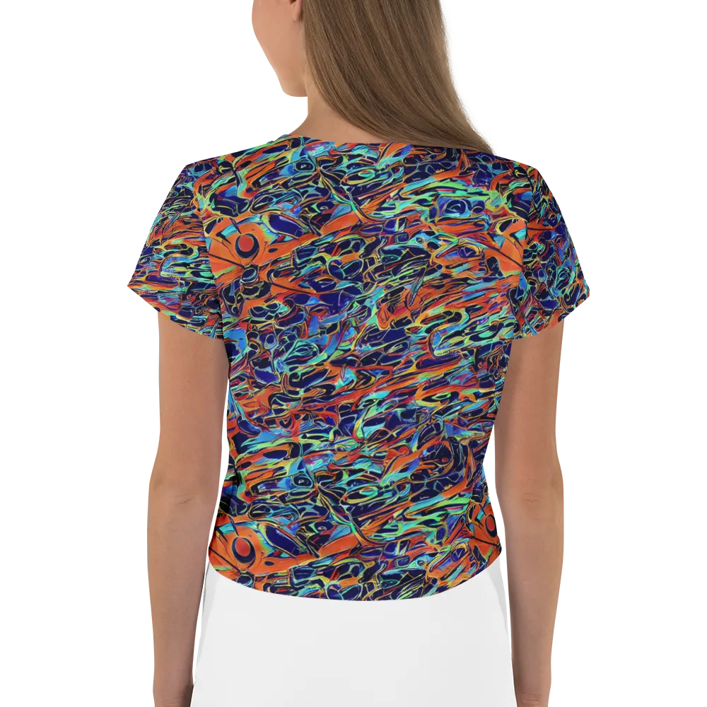 Tangerine Koi on Crop Tee — Back