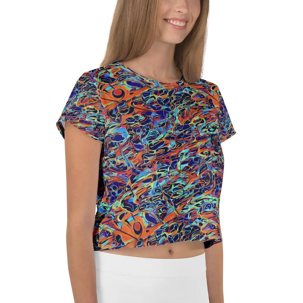 Tangerine Koi on Crop Tee — Right