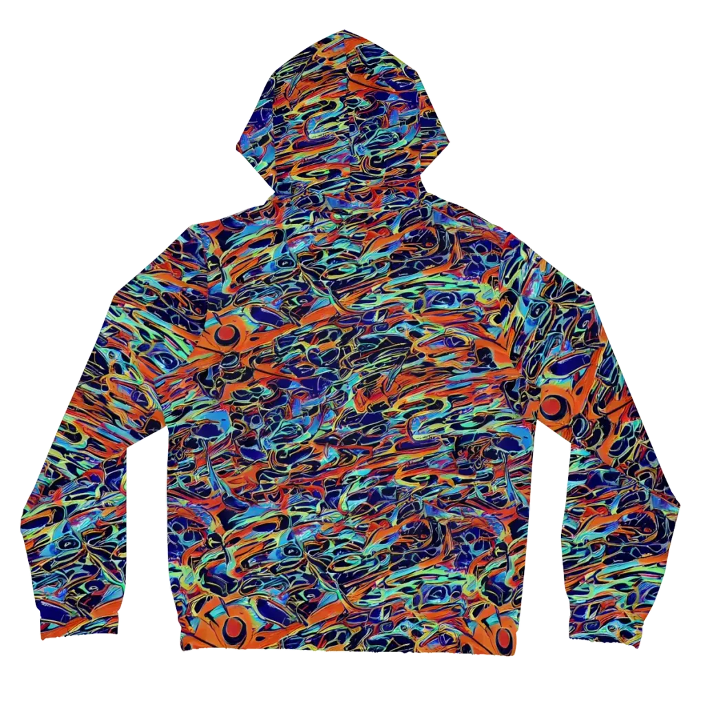 Tangerine Koi on Women's Full-Zip Hoodie — Back