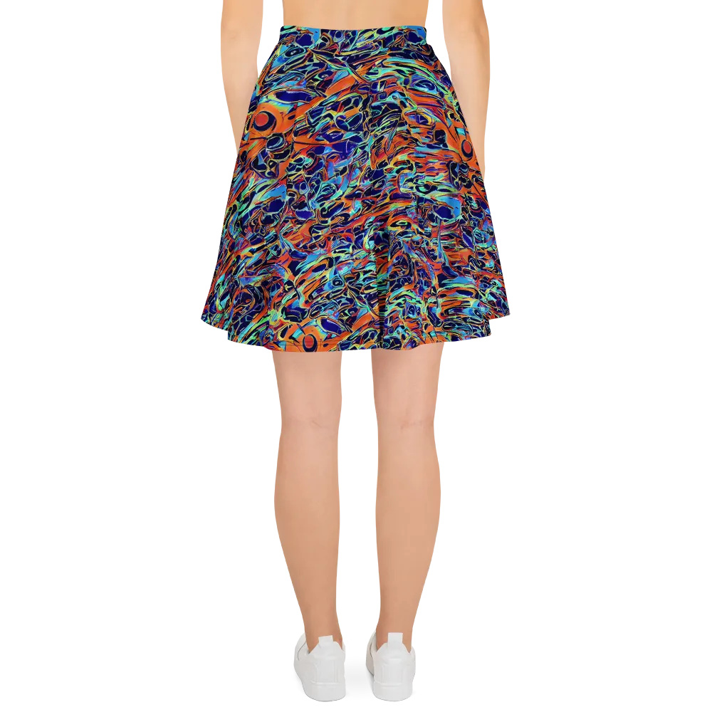 Tangerine Koi on Skater Skirt — Back