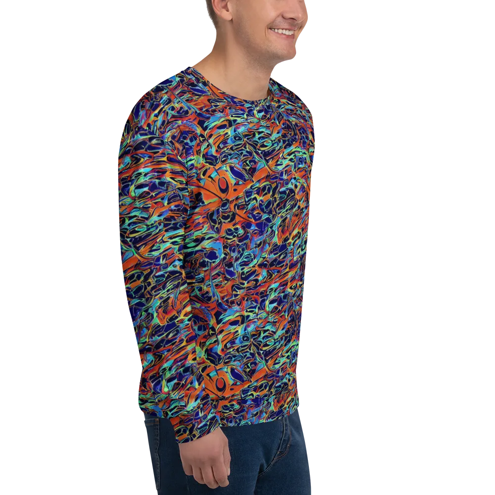 Tangerine Koi on Sweatshirt — Right Front