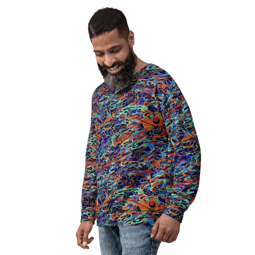 Tangerine Koi on Sweatshirt — Left Front