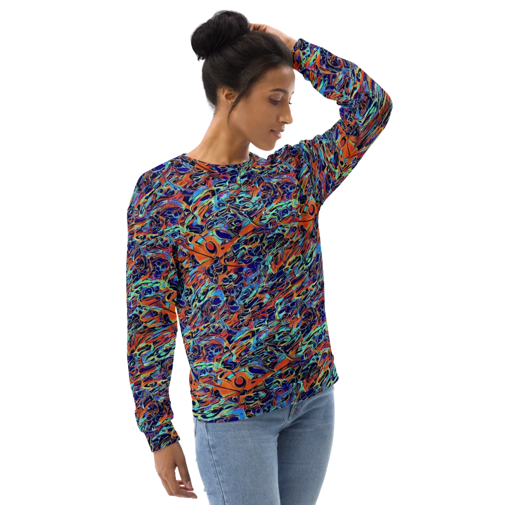 Tangerine Koi on Sweatshirt — Right Front