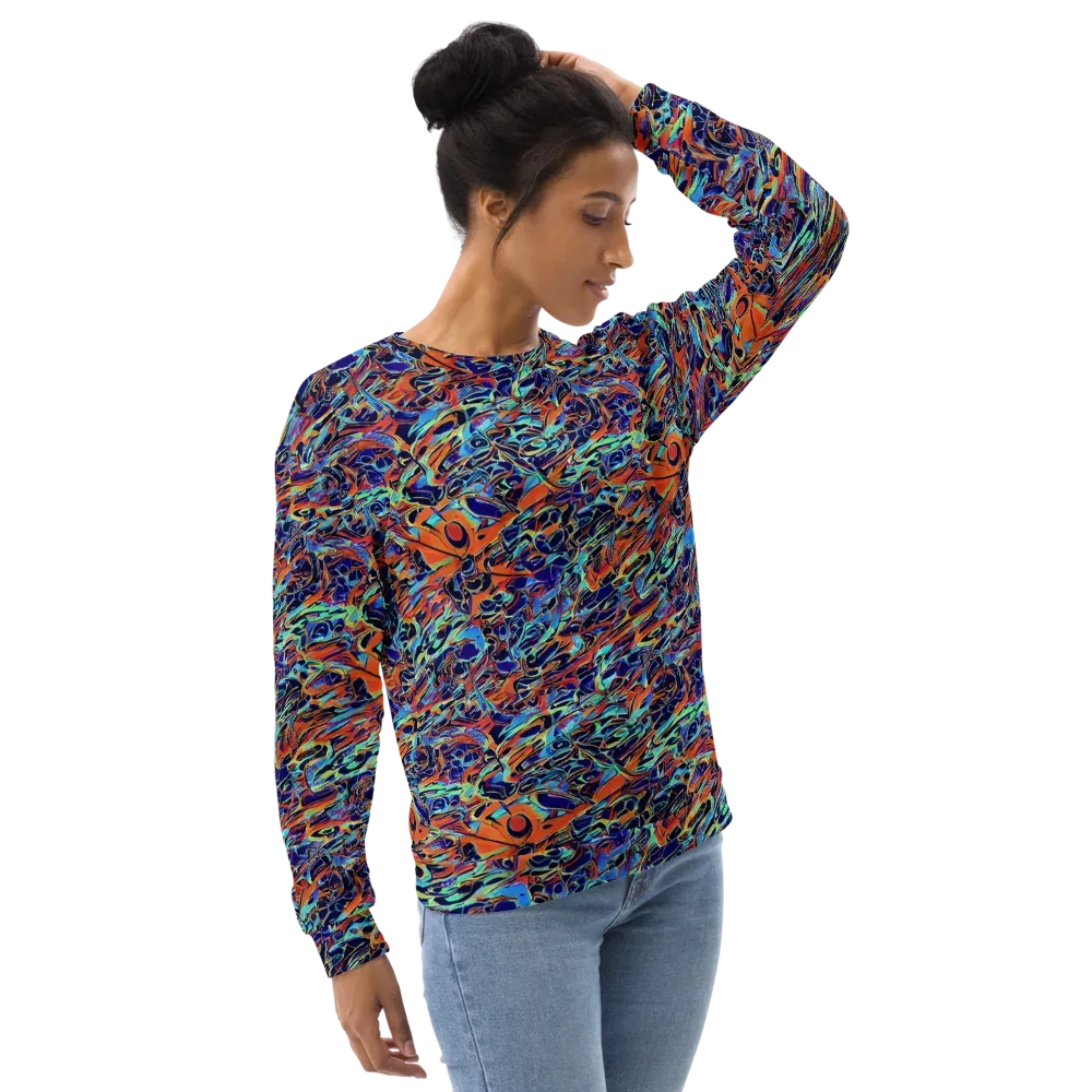 Tangerine Koi on Sweatshirt — Right Front