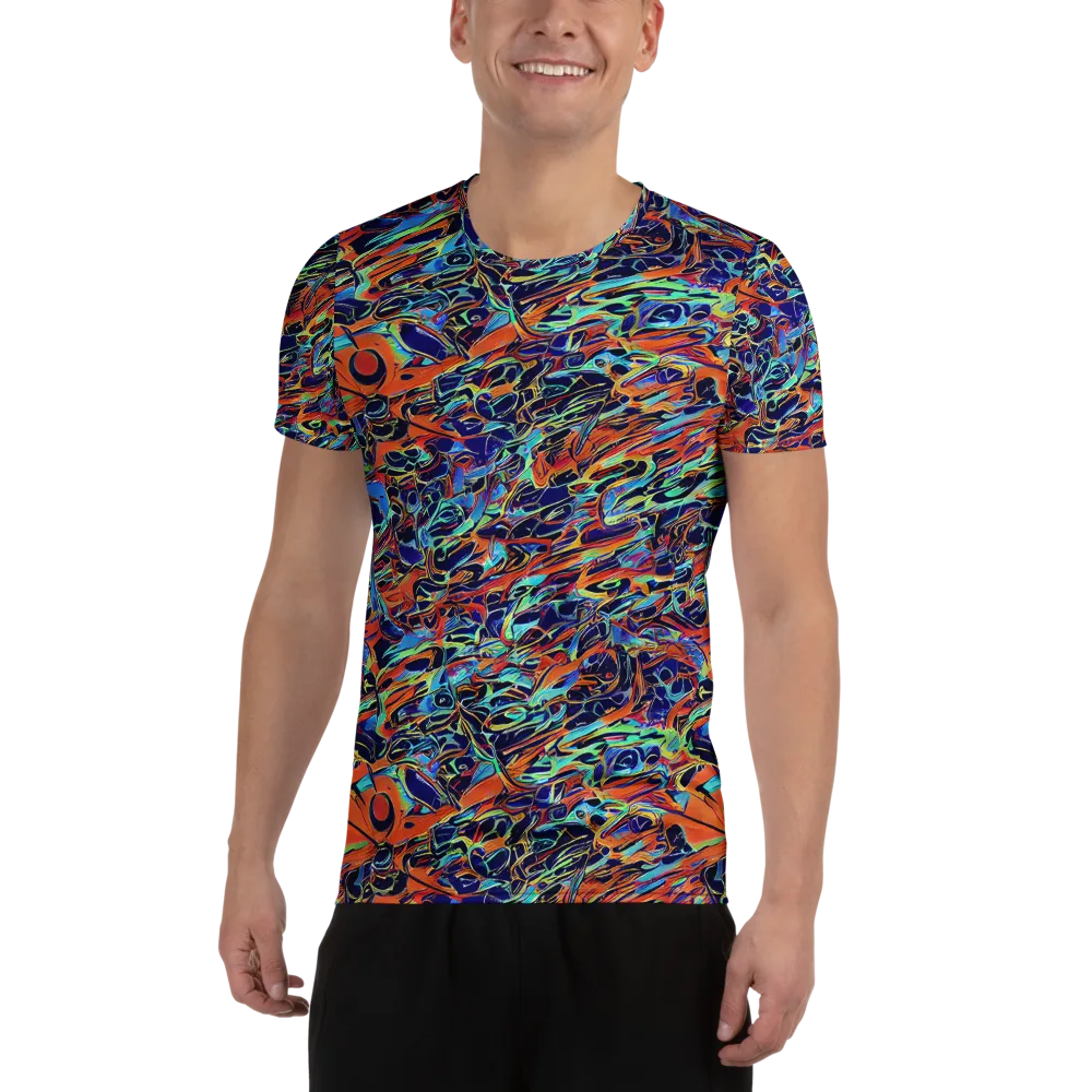 Tangerine Koi on Men's Athletic T-Shirt — Front