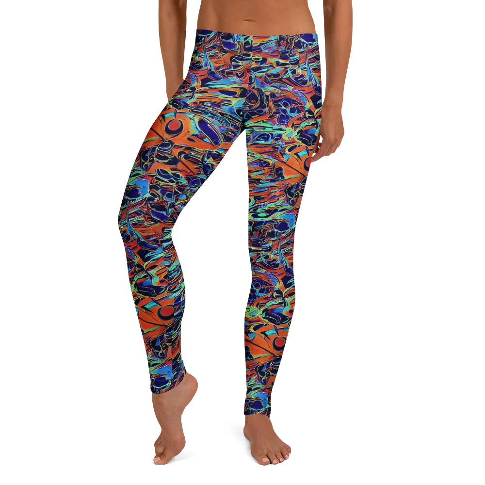Tangerine Koi on Leggings — Front