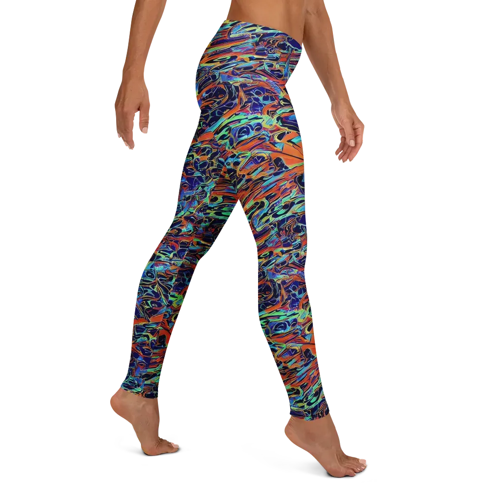 Tangerine Koi on Leggings — Right