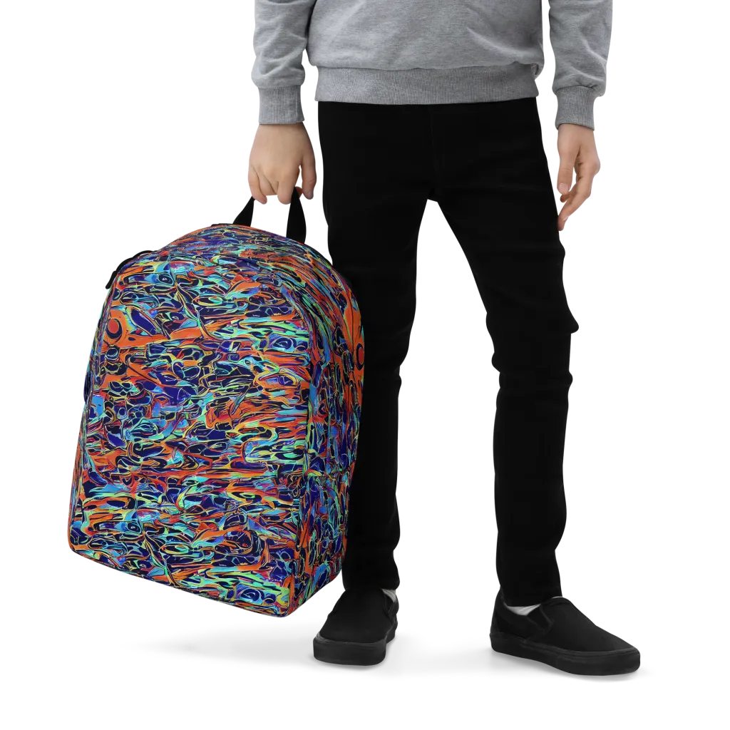 Tangerine Koi on Minimalist Backpack — Zoomed-in