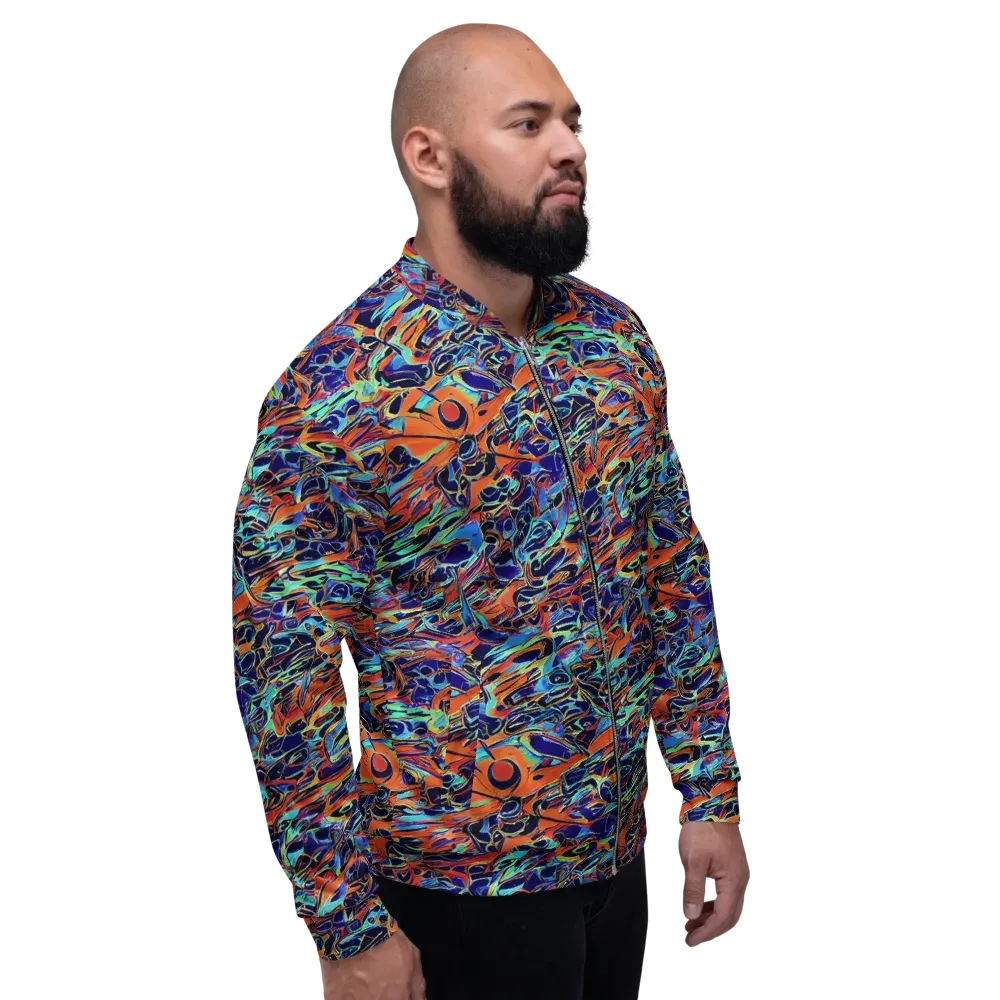Tangerine Koi on Bomber Jacket — Right