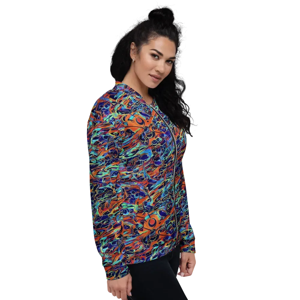 Tangerine Koi on Bomber Jacket — Right