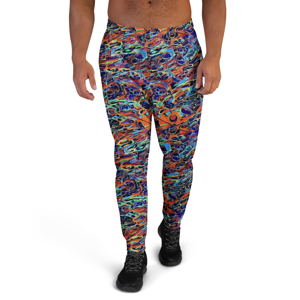 Tangerine Koi on Men's Joggers — Front