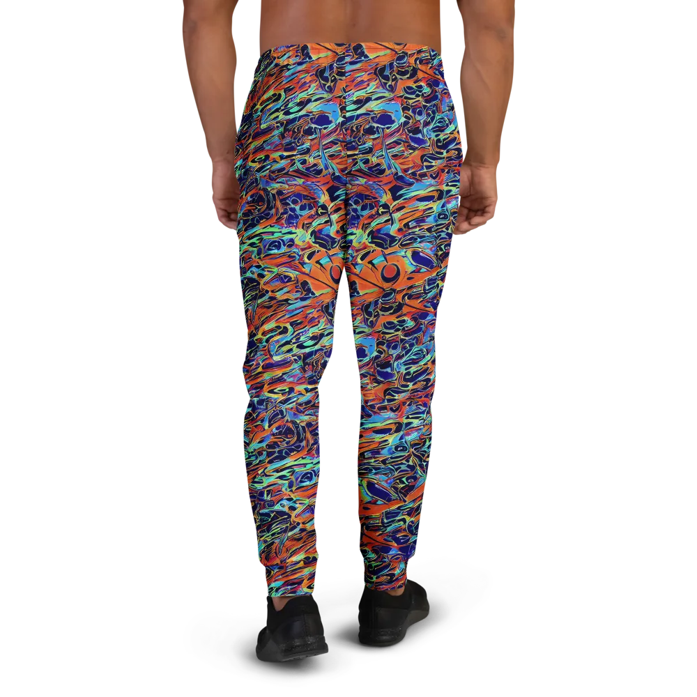 Tangerine Koi on Men's Joggers — Back