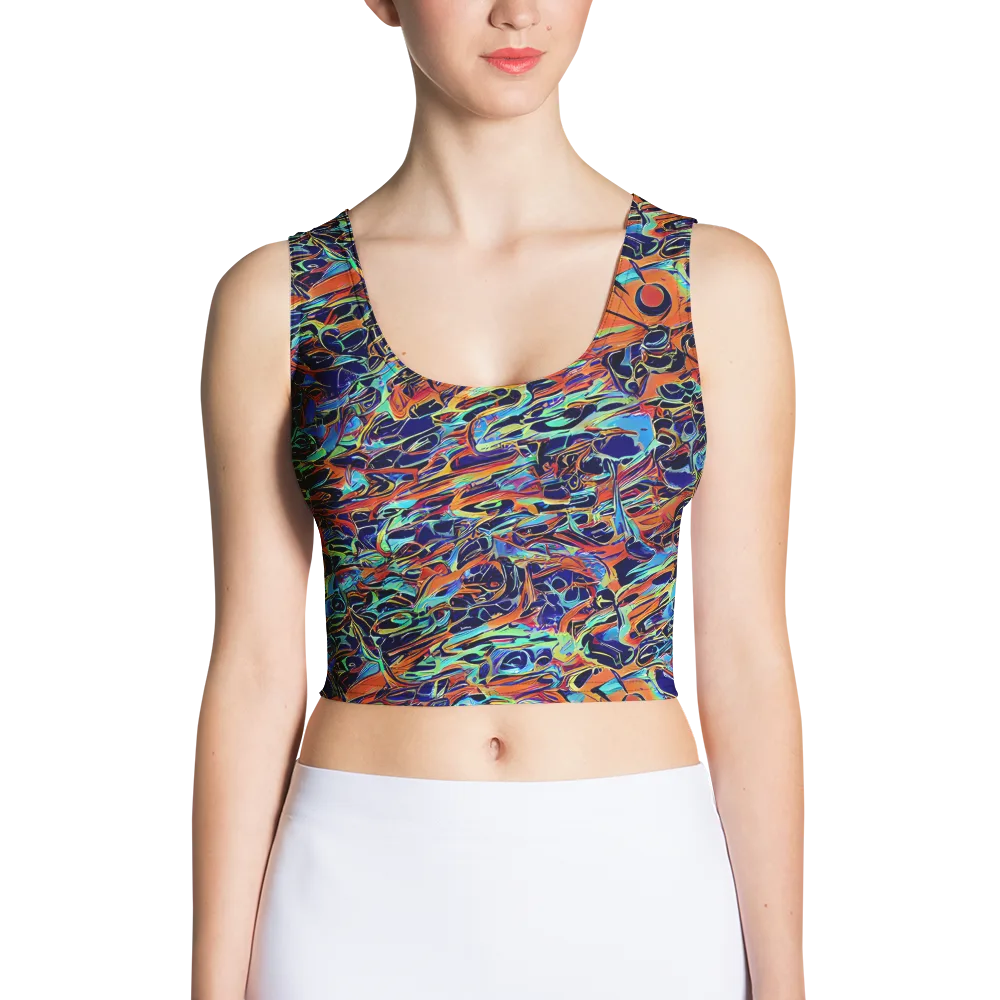 Tangerine Koi on Crop Top — Front