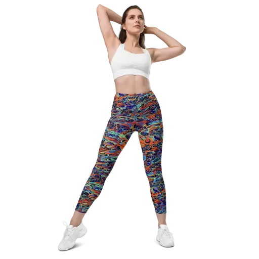 Tangerine Koi on a Leggings with Pockets