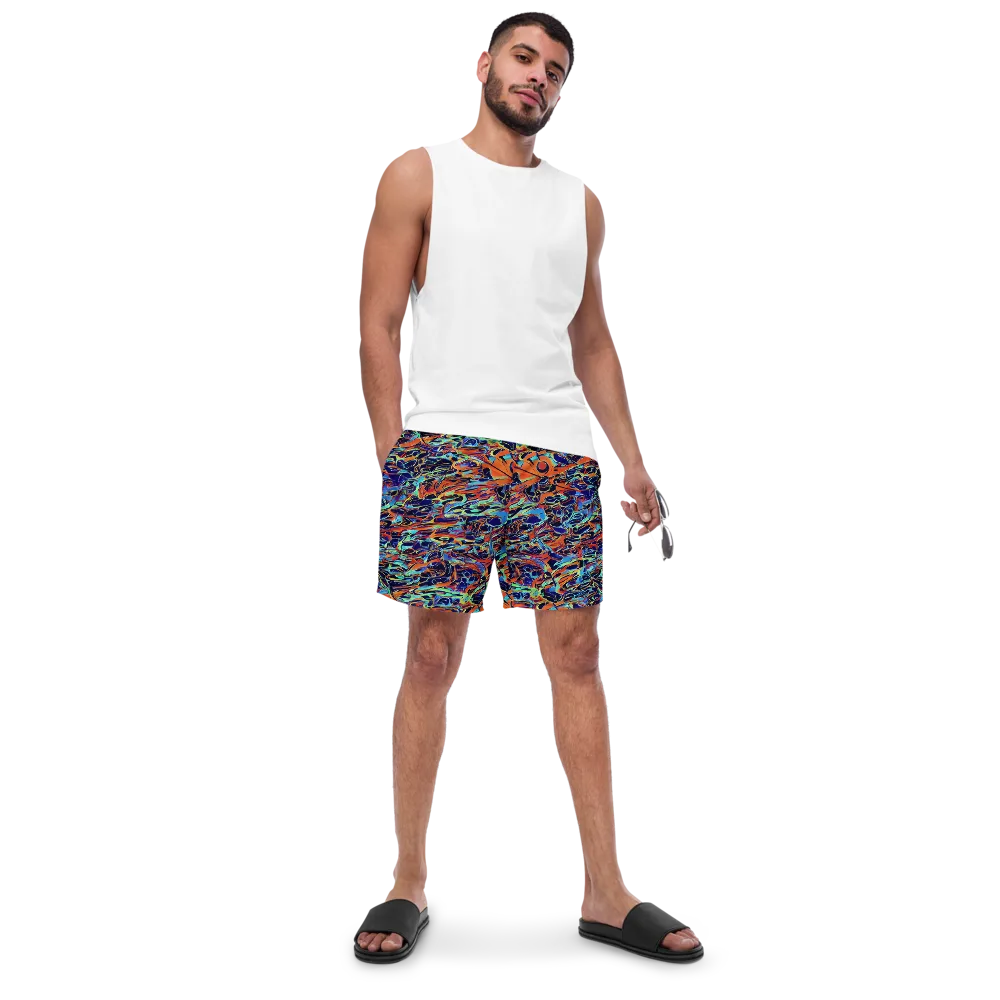 Tangerine Koi on Swim Trunks — Front